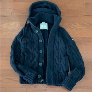 Thick Abercrombie and fitch small zip up jacket